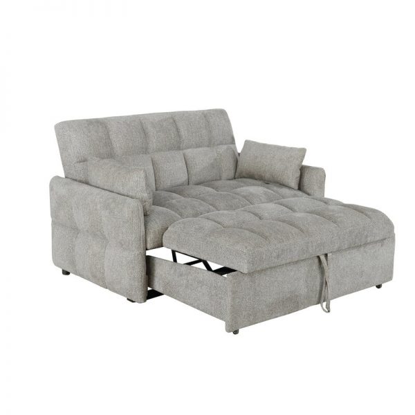 Chenille roll arm sofa bed