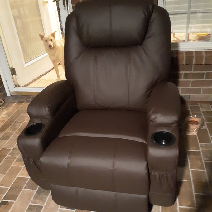 Faux Leather Heated Massage Chair