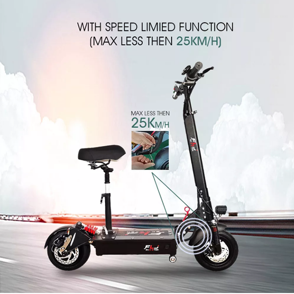 10-inch 1200W electric scooter with 48V 25-35AH battery