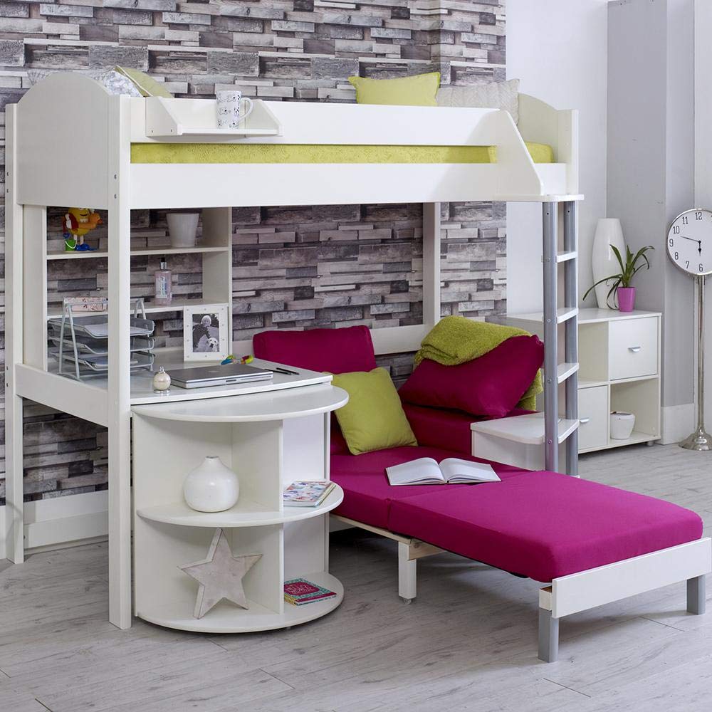 【Furniture】Noah E High Bed, Desk & Sofabed in Black