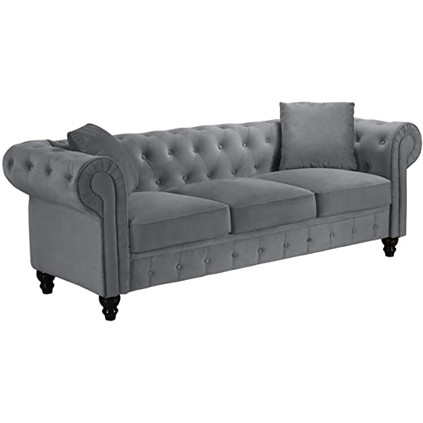 Divano Roma Classic Sofas, Large, Grey