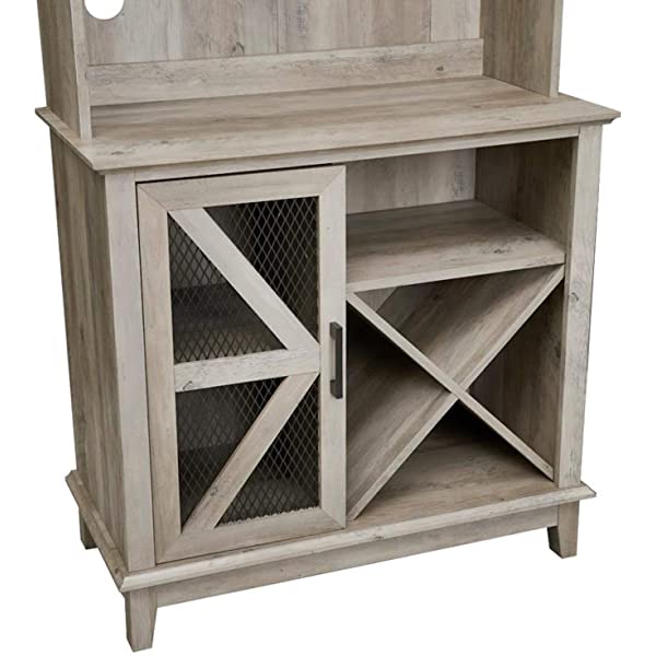 Home Source Bar Cabinet and Coffee Station (Charcoal)