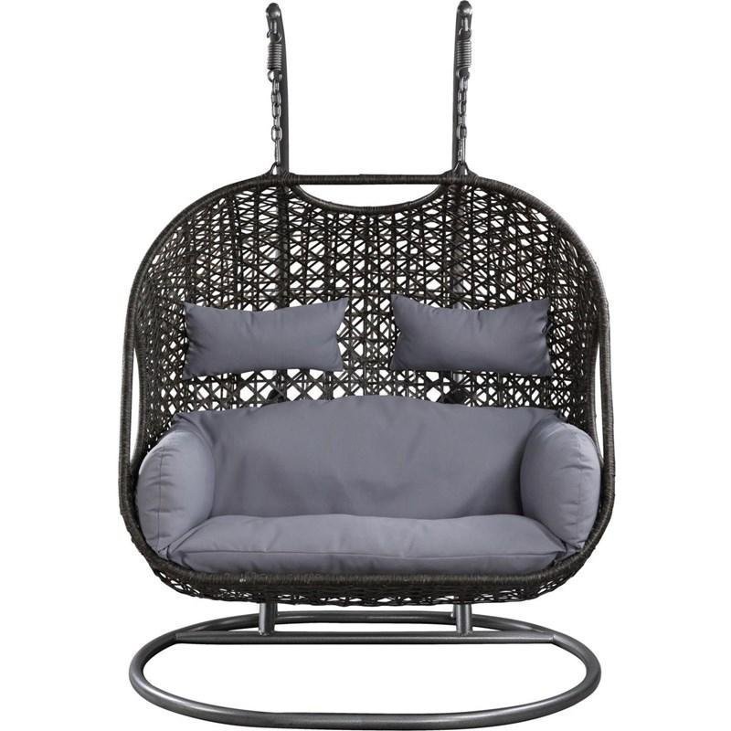 2022 Patio Wicker Swing Chair With Stand Rain Cover Included-Limited To 2 Sets