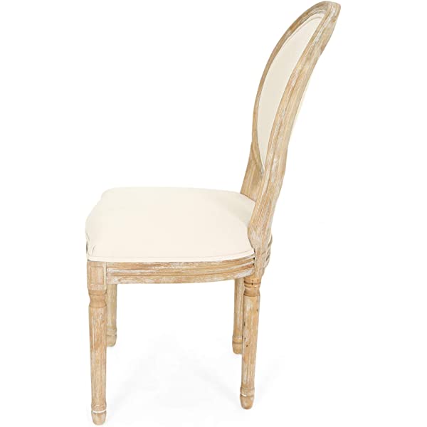 Christopher Knight Home Phinnaeus Beige Fabric Dining Chair (Set of 2), 2-Pcs Set Beige 2-Pcs Set