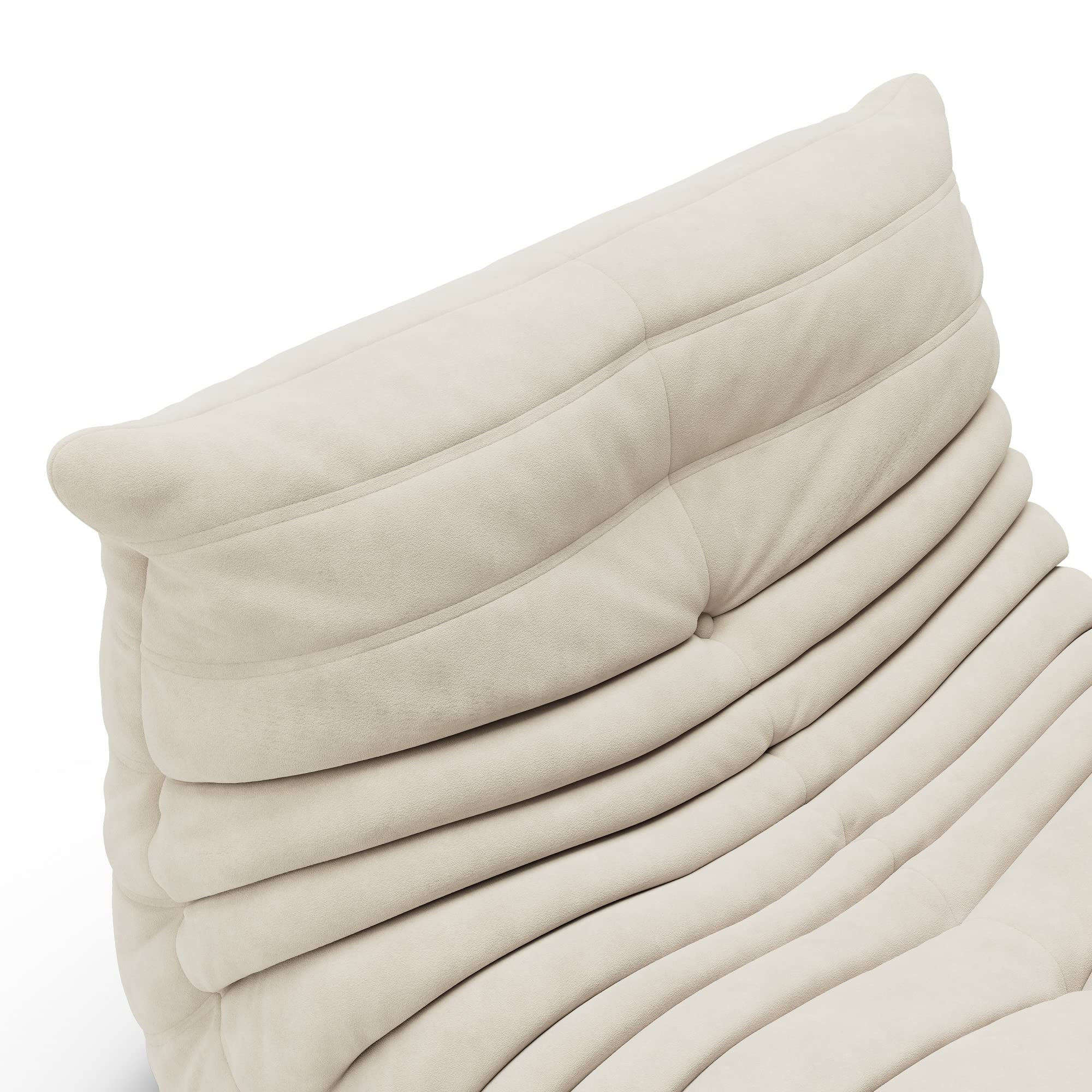 【Furniture】Chair with Ottoman, Soft Suede Oversized Chair with Ottoman Lazy Floor Sofa