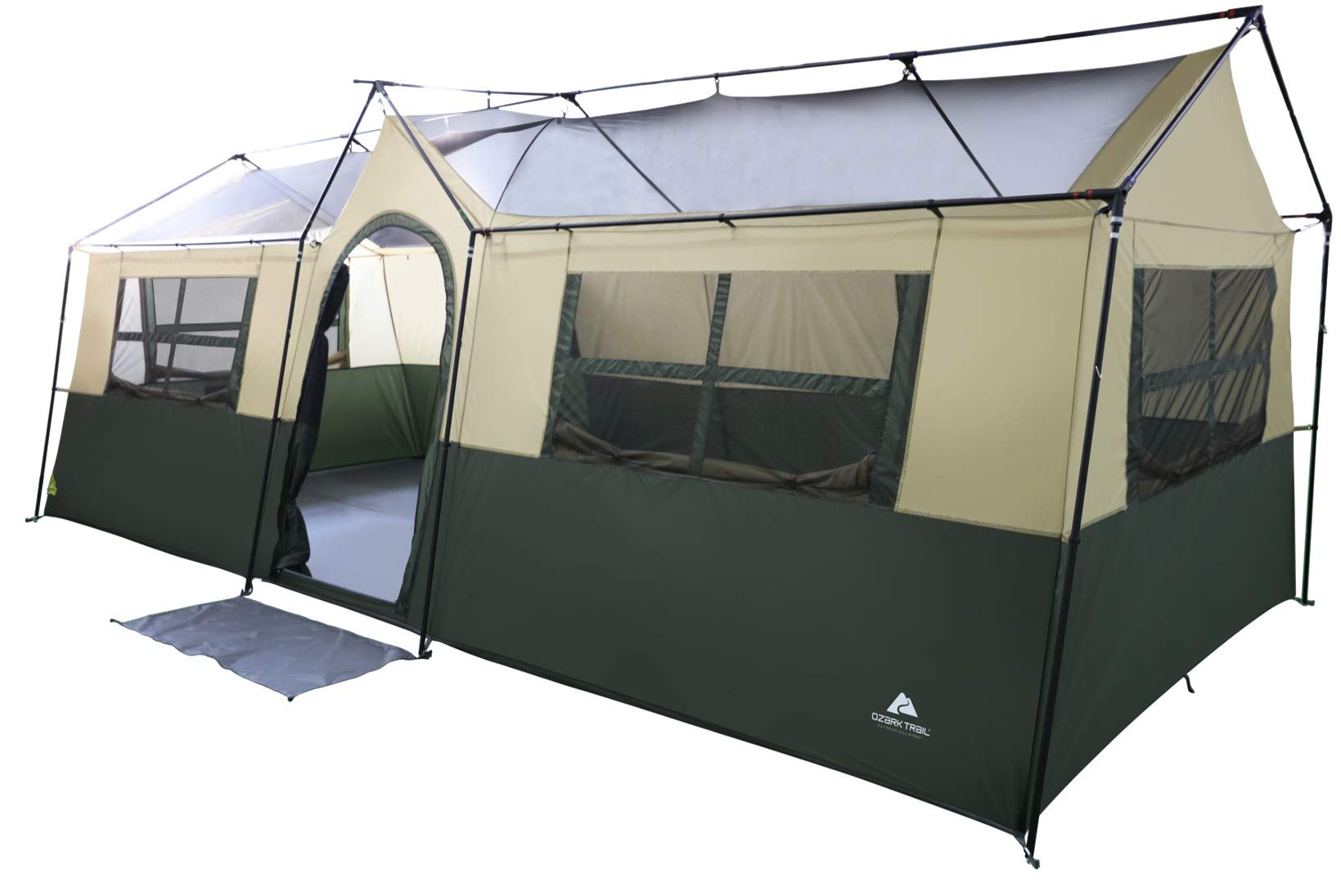 【Sports&Outdoors】Spacious & Comfortable 12 Person Cabin Tent with 2 Closets, Hanging Organizers, Room Dividers