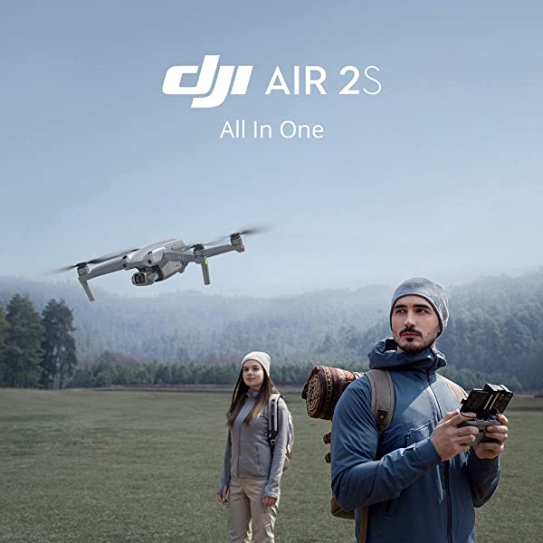 DJI Air 2S - Drone Quadcopter UAV with 3-Axis Gimbal Camera, 5.4K Video, 1-Inch CMOS Sensor, 4 Directions of Obstacle Sensing, 31-Min Flight Time, Max 7.5-Mile Video Transmission, MasterShots, Gray (Renewed)
