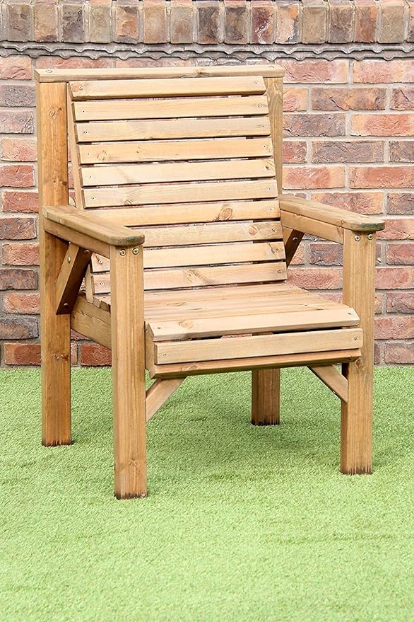 WOODEN GARDEN FURNITURE PATIO GARDEN SET 6FT TABLE 2 BENCHES AND 2 CHAIRS